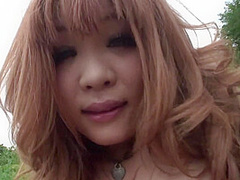 Slutty Japanese Babe Sarina Tsubaki Sucks a Cock Outdoors