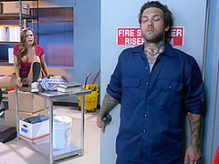 The Janitor's Closet With Abigail Mac, Small Hands - Brazzers