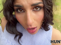 HUNT4K. POV sex with a hot brunette, her family caught us