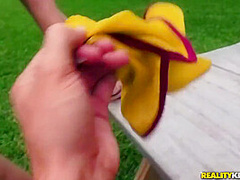 Pov Outdoor Doggy Style Fuck On The Bench With A Young Soccer Chick - Tyler Steel And Alex More