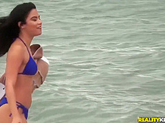 Wet Latina Teen 18+ Taking It From The Back Near The Beach With Maya Bijou