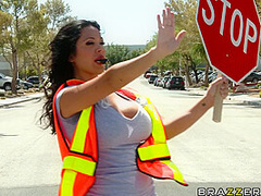 Stop! Crosswalk Tits With Johnny Sins, Sienna West - Brazzers