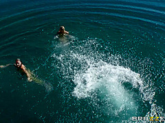 Fucking On The Open Water: Part Three With Xander Corvus, Will Powers, Vanessa Cage, Juelz Ventura - Brazzers