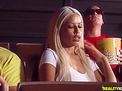 Shameless Milf Slut Rides Huge Cock In The Public Cinema! With Bridgette B And Sean Lawless