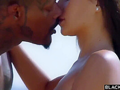 Black Diver And His Adorable Young Girlfriend Having Sex On The Beach