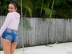 Black Slut Gets Properly Fucked Outdoors With Adrian Maya