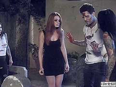 Her dead friends emerge out of the grave and coming for her