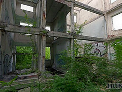 HUNT4K. Slutty brunette enjoys a passionate anal fuck with a stranger