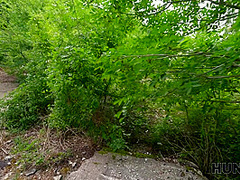 HUNT4K. Slutty brunette enjoys a passionate anal fuck with a stranger