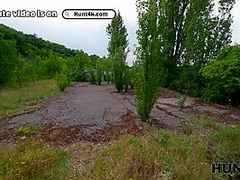 HUNT4K. Slutty brunette enjoys a passionate anal fuck with a stranger