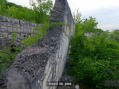 HUNT4K. Slutty brunette enjoys a passionate anal fuck with a stranger