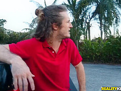 Naughty Chick Rides Bike With Dildo Set On The Seat - Brick Danger And Victoria Gracen