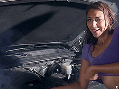 Oiled And Spoiled At The Garage With Scott Nails, Bella Rolland, Taylor Gunner - Brazzers