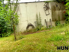HUNT4K. Hunter loved the outdoor sex with a hot brunette chick