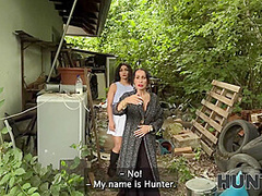 HUNT4K. Hunter loved the outdoor sex with a hot brunette chick