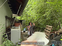 HUNT4K. Hunter loved the outdoor sex with a hot brunette chick
