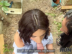 HUNT4K. Hunter loved the outdoor sex with a hot brunette chick