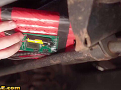 Inked 21yo Cab Bae Deepthroating In Taxi Before Pussyfuck