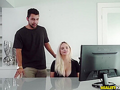 Seth Gamble And Gia Paige - Couple Fucks Hard While Their Colleagues Spy On Them