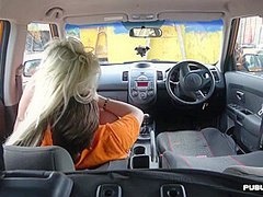 Boobylicious Anal Babe Fucked In Car In Public Place Outdoor