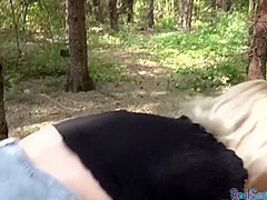 Pulled Blonde Pussy Stuffed From Behind Before Giving Head