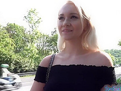 Pulled Blonde Pussy Stuffed From Behind Before Giving Head