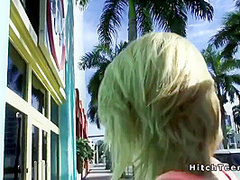 Blonde Teen 18+ Hitchhiker Masturbates In Car With Dakota Skye