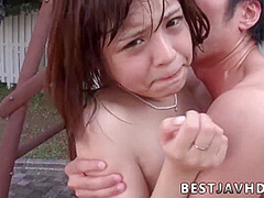 Hardcore outdoor romp with shaven twat teen Yuuka Kaede is wonderful Japanese porn.