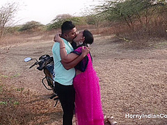 Indian Wife Outdoor Blowjob Licking Fingered and Fucked