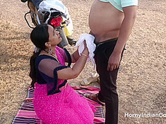 Indian Wife Outdoor Blowjob Licking Fingered and Fucked