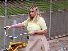 A girl and her bicycle