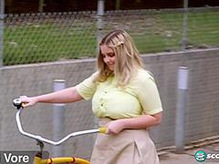 A girl and her bicycle