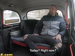 Busty Cabbie Cockriding After Sucking On Backseat Of Taxi