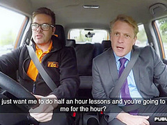 Public Euro Riding Boss Cock On Front Seat