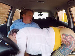 Public Euro Riding Boss Cock On Front Seat