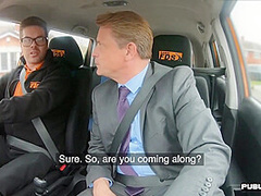 Public Euro Riding Boss Cock On Front Seat