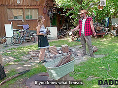 DADDY4K. Surprise sex with Daddy’s huge cock while the boyfriend is fixing the floor