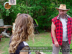 DADDY4K. Surprise sex with Daddy’s huge cock while the boyfriend is fixing the floor