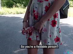 Pickedup Blonde Beauty Blows Fat Shaft Before Public