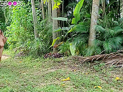 Busty Wife Walks Around Nude