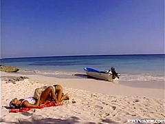 Angelica Bright Gets Her Tight Ass Fucked on Beach While the Sun Sets - Private Porn Sex Videos