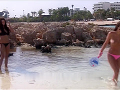 Topless Beach Paddle ball