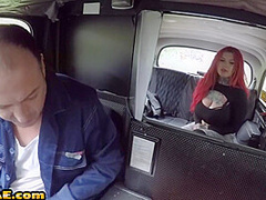 Redhead Busty Slut Pussy And Tits Fucked In The Cab Outdoor