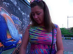 Pickedup Brunette Eurobabe Sucks In Pov Before Outdoor