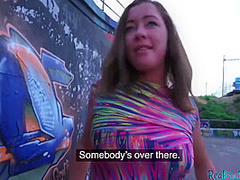 Pickedup Brunette Eurobabe Sucks In Pov Before Outdoor