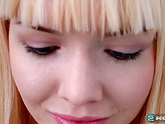 Yoga chick Sveera stretches outside and then loses her yoga clothes, spreads and fingers her snatch.