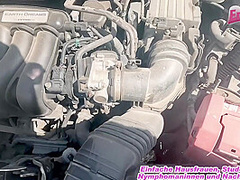 German car blowjob from a big tits slut on the side of the road