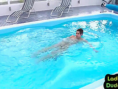 Pathetic incel pegged by dominant brit baes