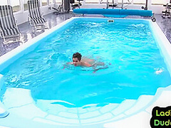 Pathetic incel pegged by dominant brit baes