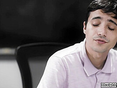 Teen fucks her big tit teachers stepson to get her grades up